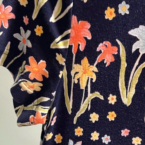 NWOT Talbots Floral Print Maxi Dress - Blue, Pink, Yellow, Green #138 - Picture 2 of 5